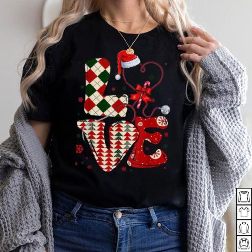 Nurse Christmas With Santa Hat Stethoscope Rn Icu Nursing Shirt