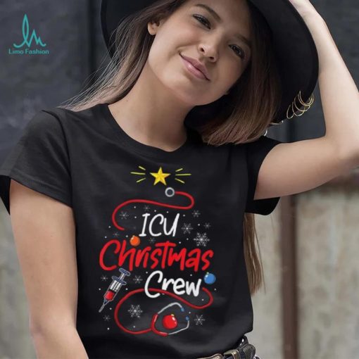 Nurse Icu Christmas Crew Nursing Christmas Lights Shirt