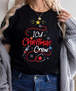 Nurse Icu Christmas Crew Nursing Christmas Lights Shirt