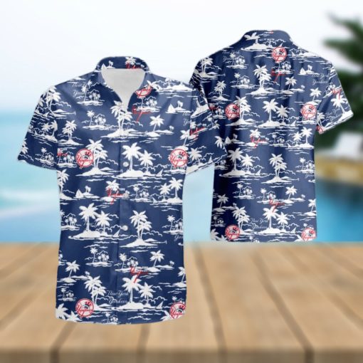 Ny Yankees Short Sleeve Aloha Hawaiian Shirt