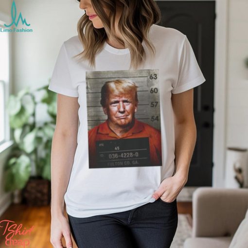 OFFICIAL Donald Trump Mugshot Tee   Funny T Shirt