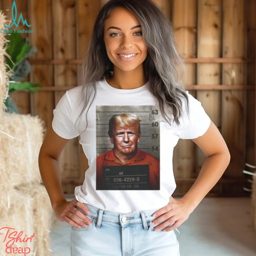 OFFICIAL Donald Trump Mugshot Tee   Funny T Shirt