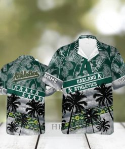 Oakland Athletics MLB Personalized Palm Tree Hawaiian Shirt