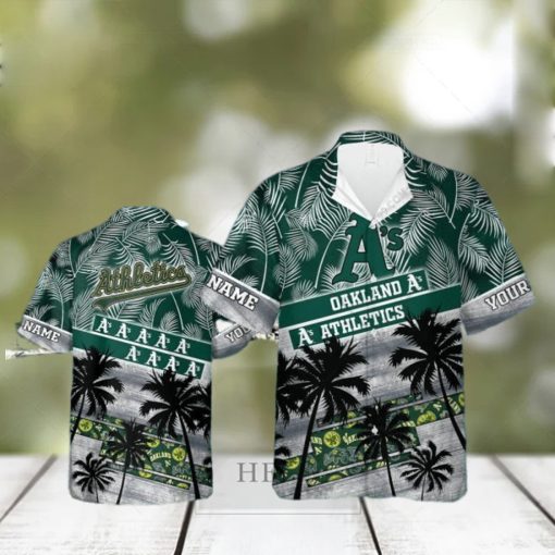 Oakland Athletics MLB Personalized Palm Tree Hawaiian Shirt