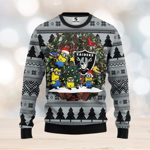 Oakland Raiders Minion Christmas Ugly Sweater