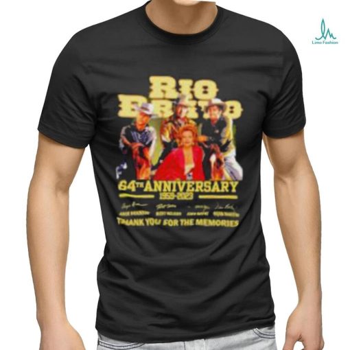 Official 64th anniversary 1959 2023 Rio Bravo thank you for the memories signatures shirt