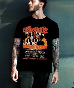 Official Aerosmith 53rd anniversary 1970 2023 thank you for the memories signatures shirt