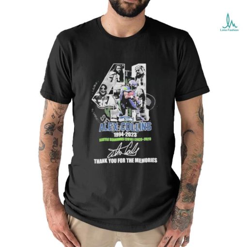 Official Alex Collins 1994 2023 Seattle Seahawks 2016 2020 2021 Thank You For The Memories Signature shirt