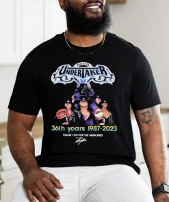 Official Big evil Undertaker 36th years 1987 2023 thank you for the memories signature shirt