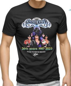 Official Big evil Undertaker 36th years 1987 2023 thank you for the memories signature shirt