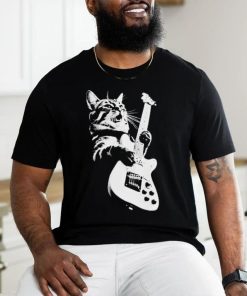 Official Cat Playing Guitar Kitten Plays Guitarist Rockstar shirt