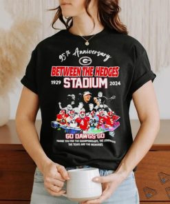 Official Georgia Bulldogs 95th Anniversary Between The Hedges Stadium 1929 2024 Go Dawgs Go Shirt