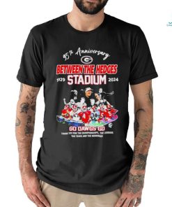 Official Georgia Bulldogs 95th Anniversary Between The Hedges Stadium 1929 2024 Go Dawgs Go Shirt