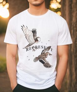 Official Harvey Nichols Store Represent Birds Of Prey Printed Tee Cream Harveynichols shirt