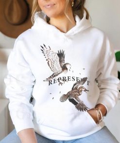 Official Harvey Nichols Store Represent Birds Of Prey Printed Tee Cream Harveynichols shirt
