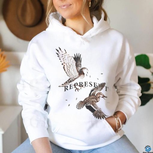 Official Harvey Nichols Store Represent Birds Of Prey Printed Tee Cream Harveynichols shirt