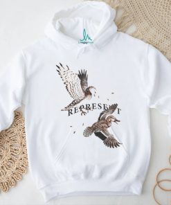 Official Harvey Nichols Store Represent Birds Of Prey Printed Tee Cream Harveynichols shirt