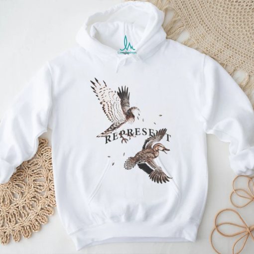 Official Harvey Nichols Store Represent Birds Of Prey Printed Tee Cream Harveynichols shirt