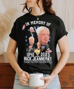 In Memory Of 1942 – 2023 Rick Jeanneret Thank You For The Memories T-shirt  - Shibtee Clothing