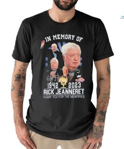 Official In Memory Of Rick Jeanneret 1942 2023 Memories Shirt