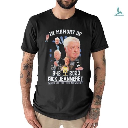 Official In Memory Of Rick Jeanneret 1942 2023 Memories Shirt