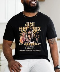 Official Jimi Hendrix 81st anniversary 1942 2023 thank for the memories signatures shirt