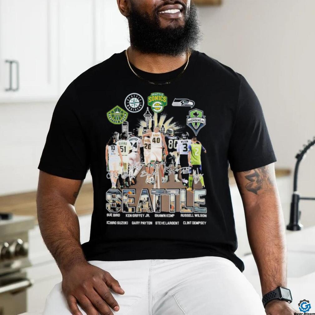 Seattle Mariners Griffey And Seahawks Largent City Champion Shirt - Limotees