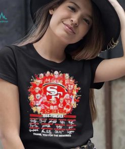 Official The 49ers 1944 Forever Thank You For The Memories Signatures Shirt  - Limotees