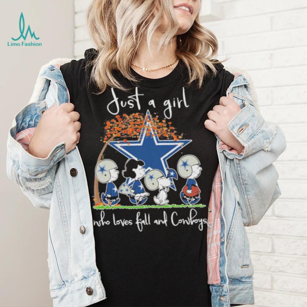 Official just A Girl Who Love Fall And Dallas Cowboys Peanuts