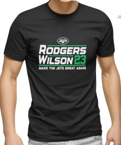 Official aaron Rodgers Garrett Wilson 2023 campaign shirt