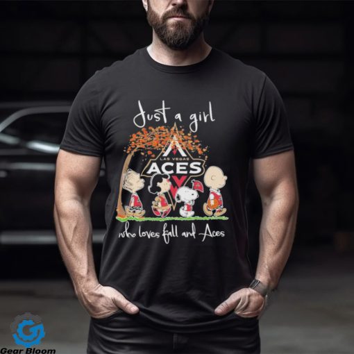 Official just A Girl Who Loves Fall And Las Vegas Aces T Shirt