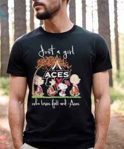 Official just A Girl Who Loves Fall And Las Vegas Aces T Shirt