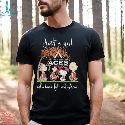 Official just A Girl Who Loves Fall And Las Vegas Aces T Shirt