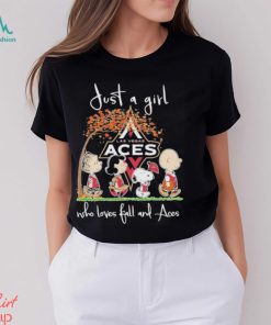 Official just A Girl Who Loves Fall And Las Vegas Aces T Shirt