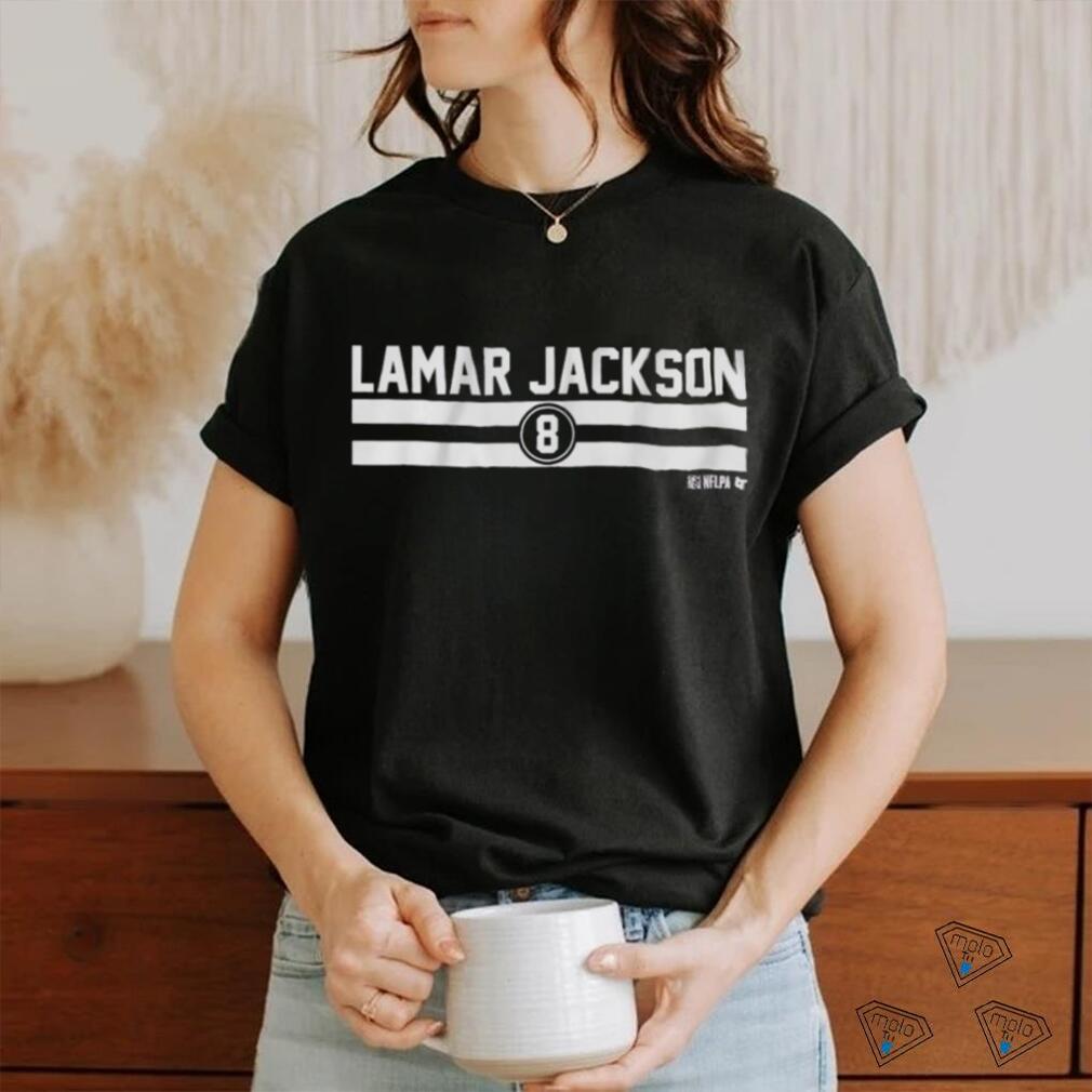 Lamar Jackson Name Number Stripe Shirt - Shibtee Clothing