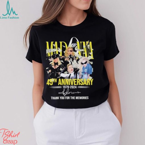 Official madonna 45th Anniversary 1979 – 2024 Thank You For The Memories T Shirt