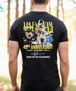 Official madonna 45th Anniversary 1979 – 2024 Thank You For The Memories T Shirt
