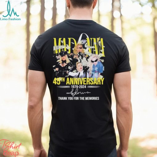 Official madonna 45th Anniversary 1979 – 2024 Thank You For The Memories T Shirt