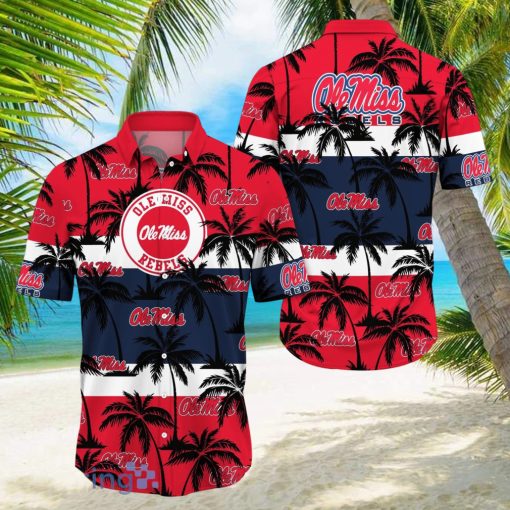 Ole Miss Rebels All Over Print Logo And Coconut Trending Summer Gift Aloha Hawaiian Shirt