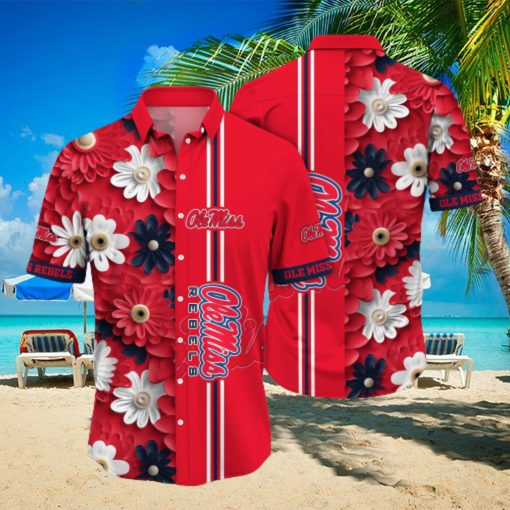 Ole Miss Rebels NCAA Flower Hawaiian Shirt