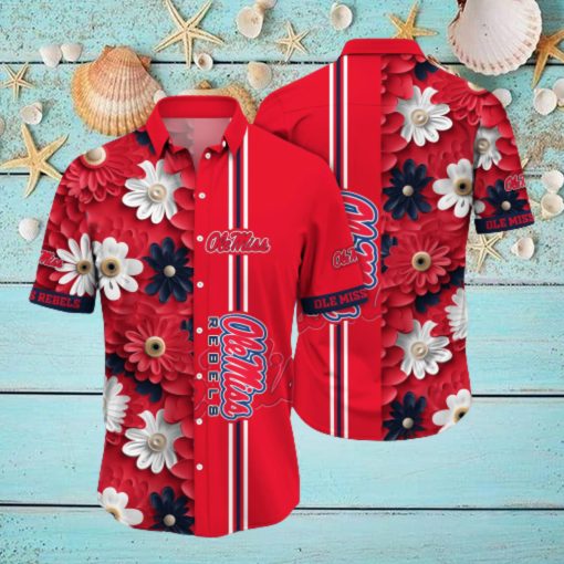 Ole Miss Rebels NCAA Flower Hawaiian Shirt