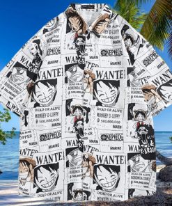 One Piece Hawaiian Tshirts Monkey D Luffy Symbols Hawaiian hawaiian shirt