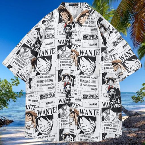 One Piece Hawaiian Tshirts Monkey D Luffy Symbols Hawaiian hawaiian shirt