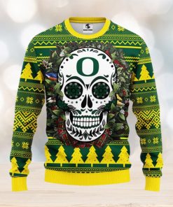 Green Bay Packers Skull Pattern Ugly Christmas Sweater - Limotees