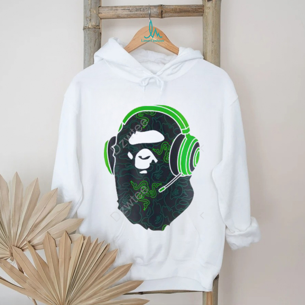 Original Bape X Razer Neon Camo Ape Head Tee shirt - Limotees