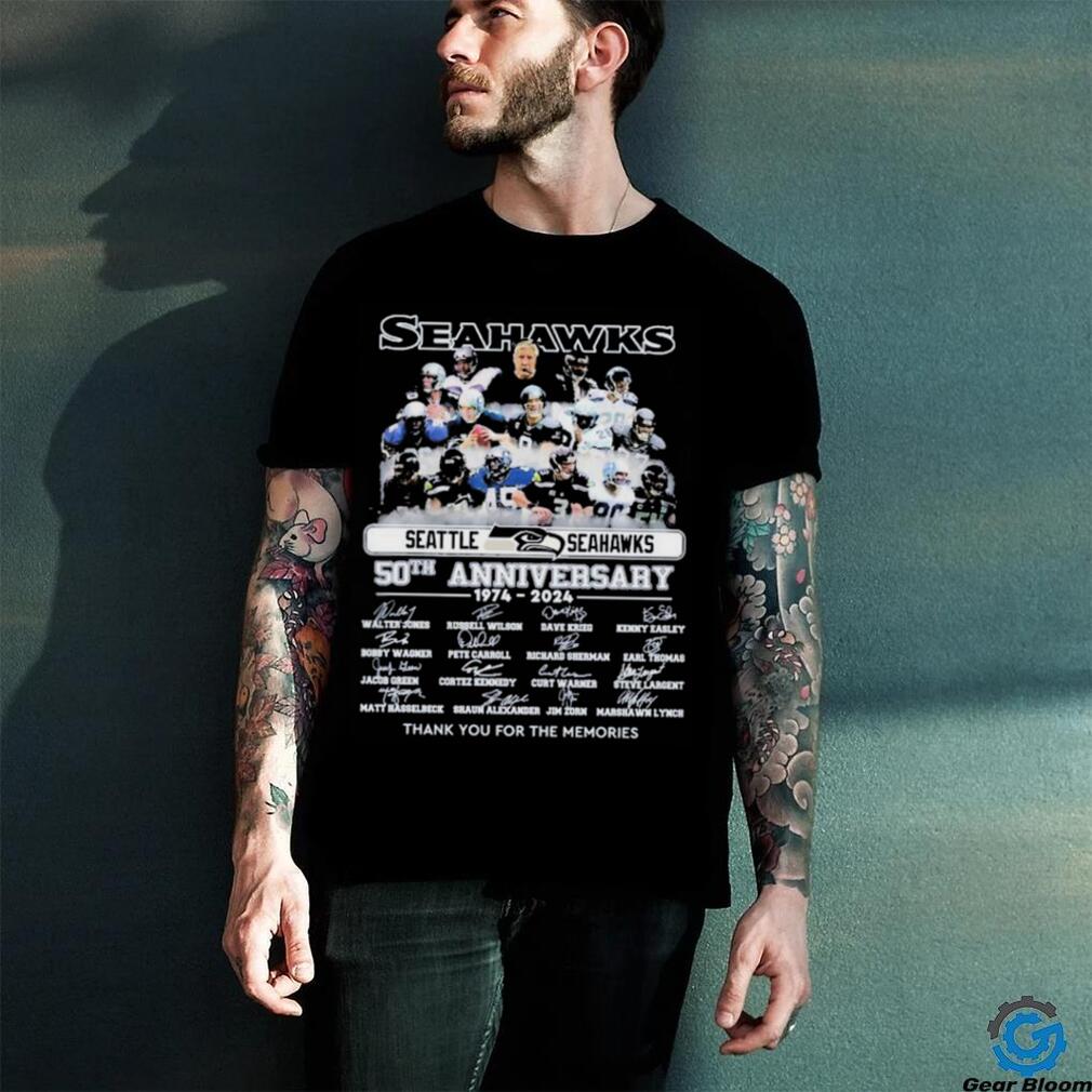 Original Seattle Seahawks 50th Anniversary 1974 2024 Thank You for the ...