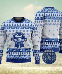 Pabst Blue Ribbon Beer Ugly Pabst Blue Ribbon Ugly Gift Christmas 3D Sweater For Men And Women