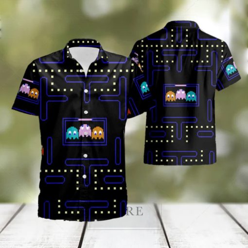 Pac Man Video Game Summer Hawaiian Shirt And Shorts