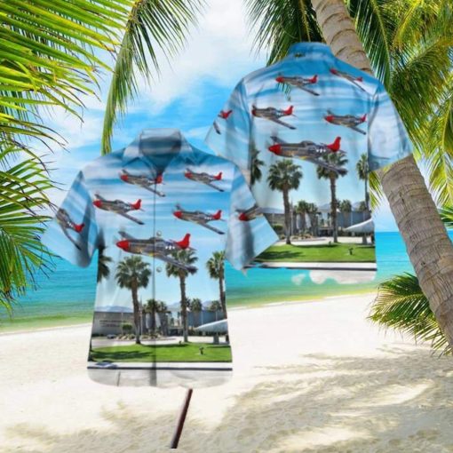 Palm Springs Air Museum P 51D Mustang Hawaiian Shirt