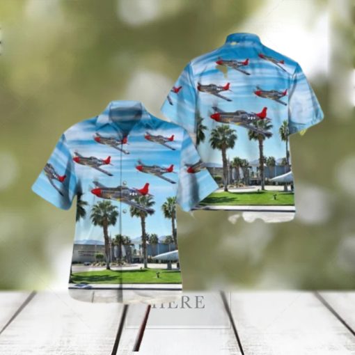 Palm Springs Air Museum P 51D Mustang Hawaiian Shirt